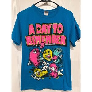 Vintage 2007 A Day To Remember Band Pac-Man Keep Running Your Mouth T-Shirt Sm